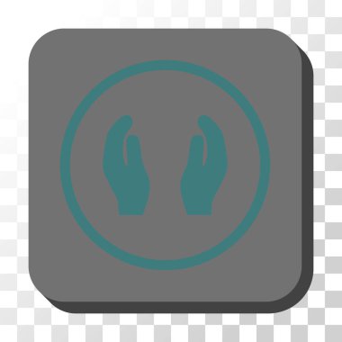 Eller yuvarlatılmış kare vektör düğmesini bakım