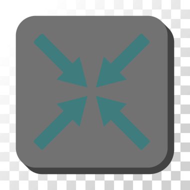 Merkezi okları yuvarlak kare vektör düğmesi