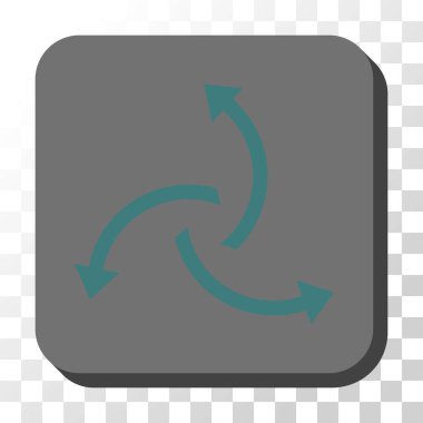 Santrifüj okları yuvarlak kare vektör düğmesi