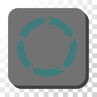 Dolaşım yuvarlatılmış kare vektör düğmesi