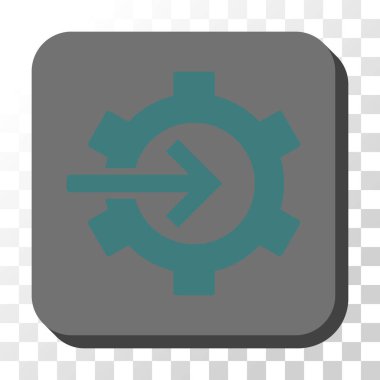 COG Tümleştirme yuvarlak kare vektör düğmesi