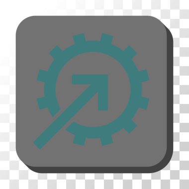 COG Tümleştirme yuvarlak kare vektör düğmesi