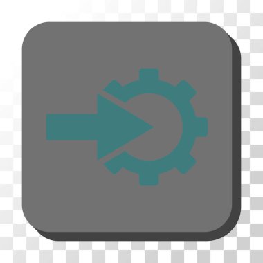 COG Tümleştirme yuvarlak kare vektör düğmesi