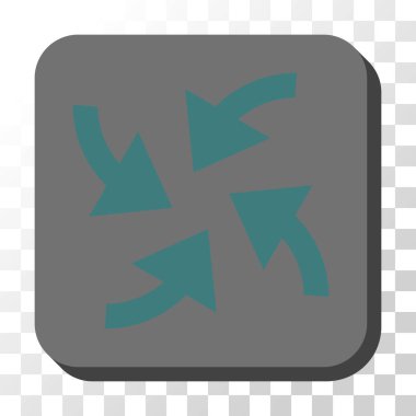 Siklon okları yuvarlak kare vektör düğmesi