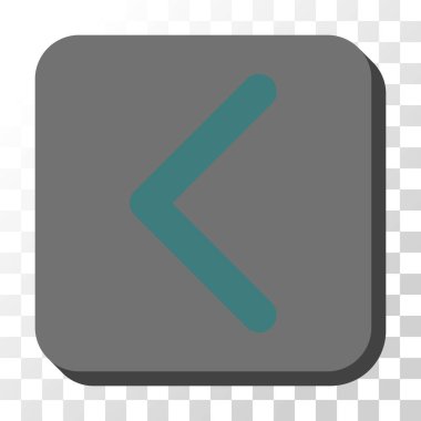 Yön sol yuvarlak kare vektör düğmesi