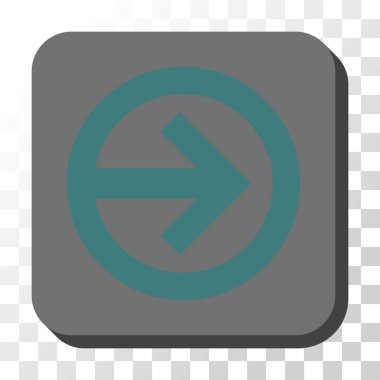 Kare vektör düğmesini yön sağ yuvarlak