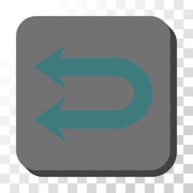 Kare vektör düğmesini çift sol ok yuvarlak