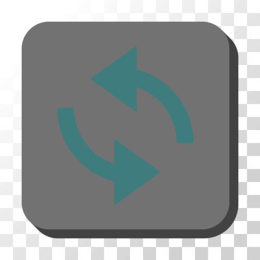 Exchange okları yuvarlak kare vektör düğmesi