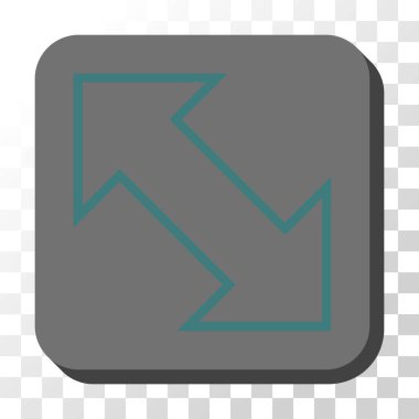 Exchange çapraz kare vektör düğmesini yuvarlak