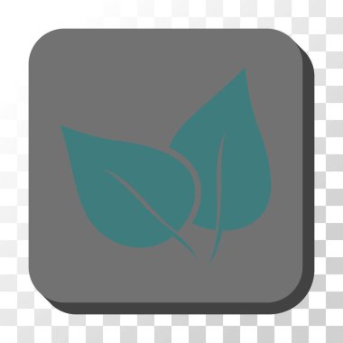 Flora Bitki yuvarlak kare vektör düğmesi