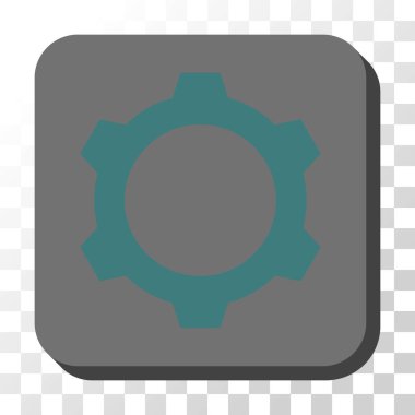 Dişli yuvarlak kare vektör düğmesi