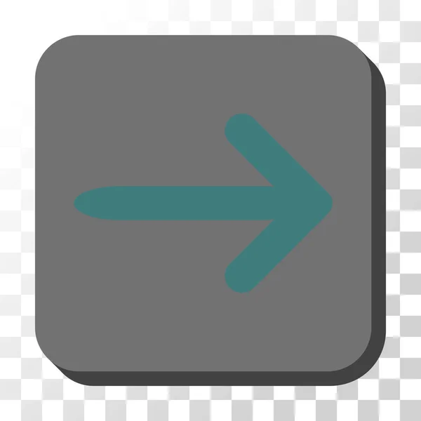 Flecha derecha redondeada botón vectorial cuadrado — Vector de stock