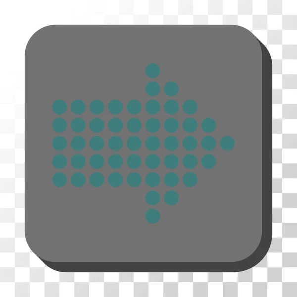 Flèche pointillée Bouton vectoriel carré arrondi à droite — Image vectorielle
