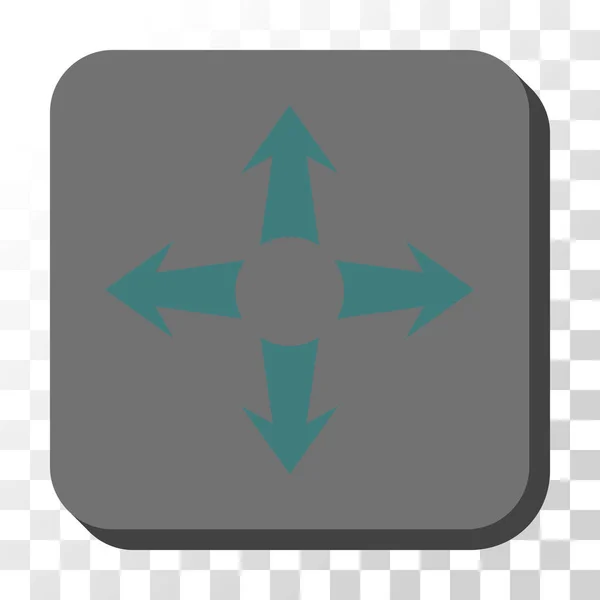 Développer les flèches arrondi bouton vectoriel carré — Image vectorielle