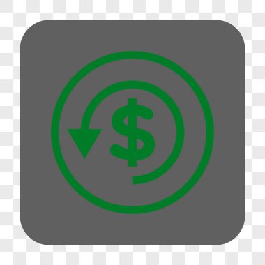 Ters ibraz yuvarlak kare düğme