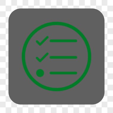 Denetim listesi yuvarlak kare düğme