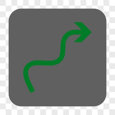 Eğri ok yuvarlak kare düğme