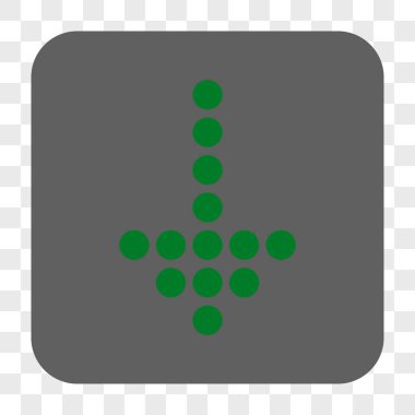 Yuvarlatılmış Kare düğme aşağı noktalı ok