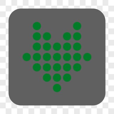 Yuvarlatılmış Kare düğme aşağı noktalı ok