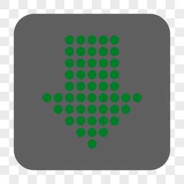 Yuvarlatılmış Kare düğme aşağı noktalı ok