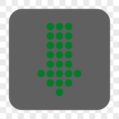 Yuvarlatılmış Kare düğme aşağı noktalı ok