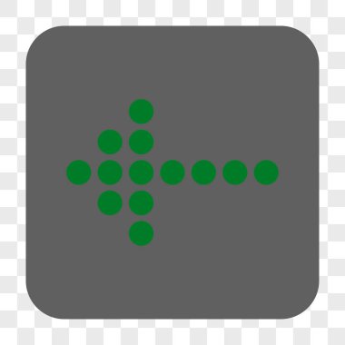 Noktalı ok sol yuvarlak kare düğme