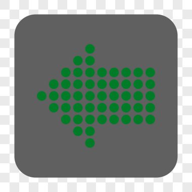 Noktalı ok sol yuvarlak kare düğme