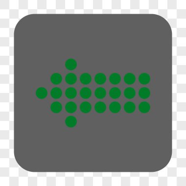 Noktalı ok sol yuvarlak kare düğme