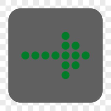 Noktalı ok sağ yuvarlak kare düğme