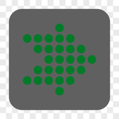 Noktalı ok sağ yuvarlak kare düğme