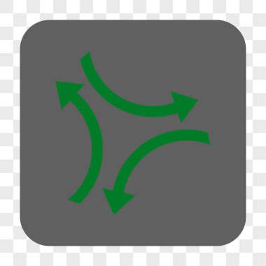 Exchange okları yuvarlak kare düğme