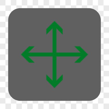 Genişletin okları yuvarlak kare düğme