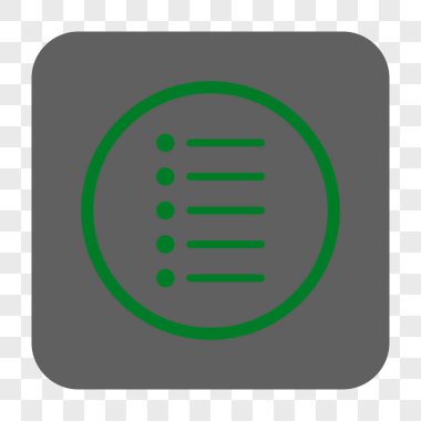 Öğeleri yuvarlak kare düğme