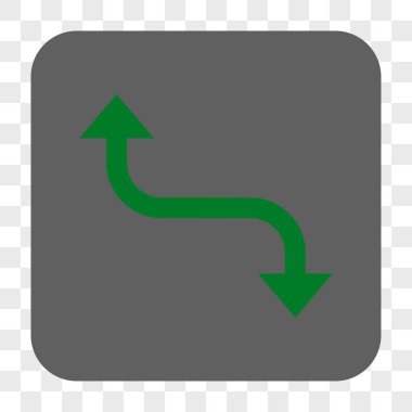 Ters viraj ok yuvarlak kare düğme