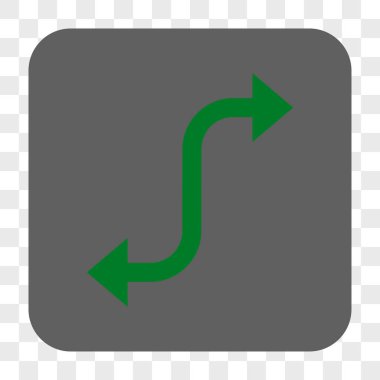 Ters viraj ok yuvarlak kare düğme