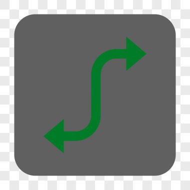 Ters viraj ok yuvarlak kare düğme