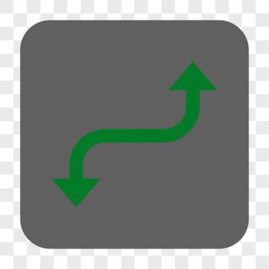 Tam tersi ok yuvarlak kare düğme eğri