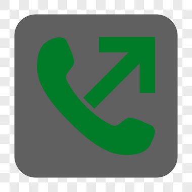 Çağrı giden yuvarlak kare düğme