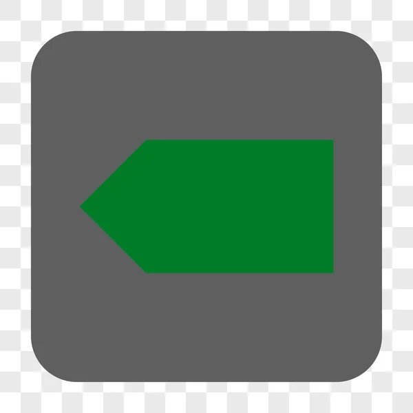 Direção esquerda arredondado botão quadrado — Vetor de Stock
