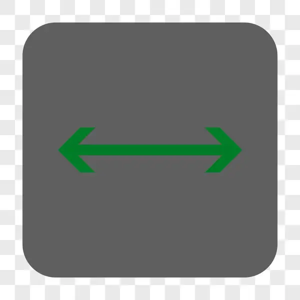 Botón cuadrado redondeado giratorio horizontal — Vector de stock