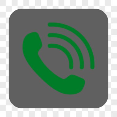 Telefon görüşmesi yuvarlak kare düğme