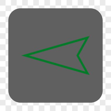 İşaretçi sol yuvarlak kare düğme