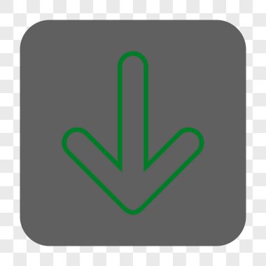 Yuvarlatılmış Kare düğme aşağı yönlü ok