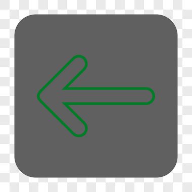 Yuvarlak ok sol yuvarlak kare düğme