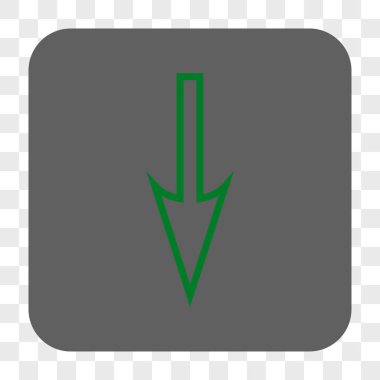 Yuvarlatılmış Kare düğme aşağı ok keskin