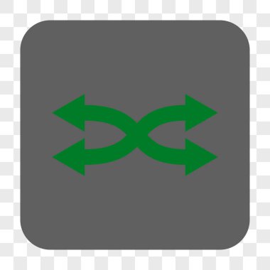 Shuffle okları yatay yuvarlak kare düğme