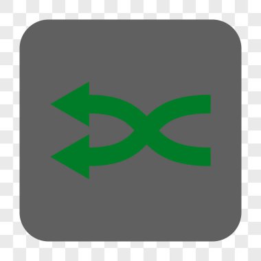 Shuffle oklar sola yuvarlak kare düğme