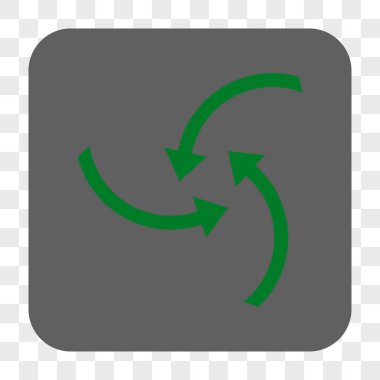 Girdap okları yuvarlak kare düğme