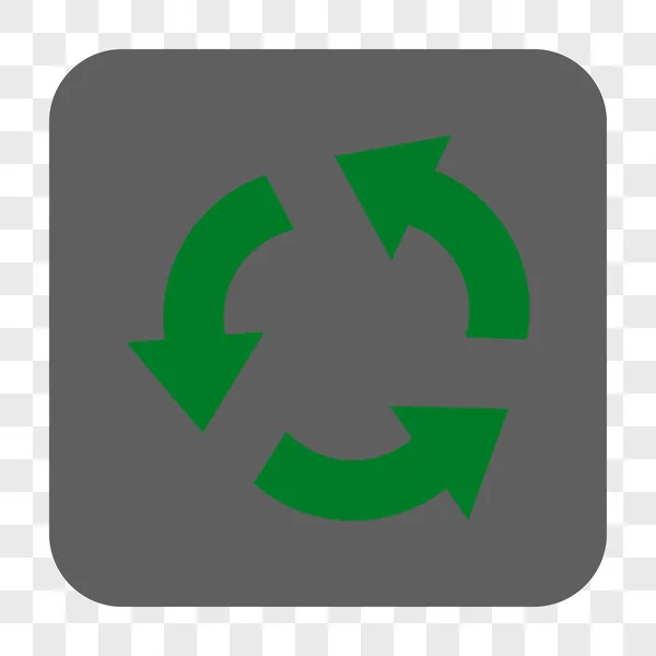 Reciclar botão quadrado arredondado —  Vetores de Stock