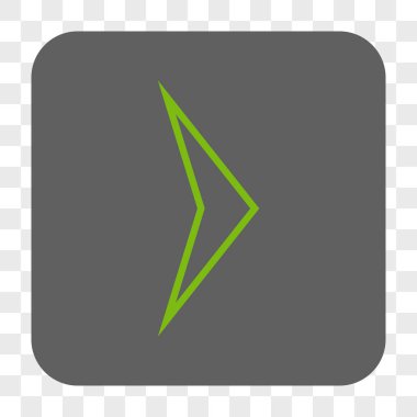 Ok ucu sağ yuvarlak kare düğme